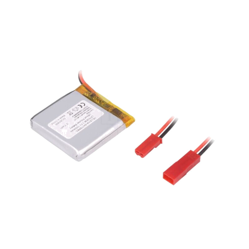 Acumul: Li-Po; 3,7V; 1000mAh; cabluri,contector JST SYR-02T