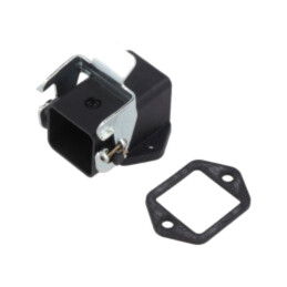 Enclosure for connectors: HDC; size H-A 3; with latch; angled