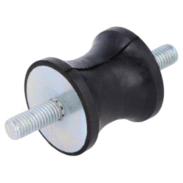 Atenuator de vibraţii; M8; Ø: 40mm; gumă; Lung: 30mm; 1621N; 216N/mm