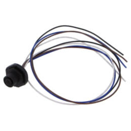 Conector: M12; soclu; mamă; 4A; 250V; PIN: 4; IP67; drept; cabluri