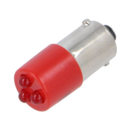 Lampă LED; roşie; BA9S,T10; 230VAC; plastic; -20÷60°C