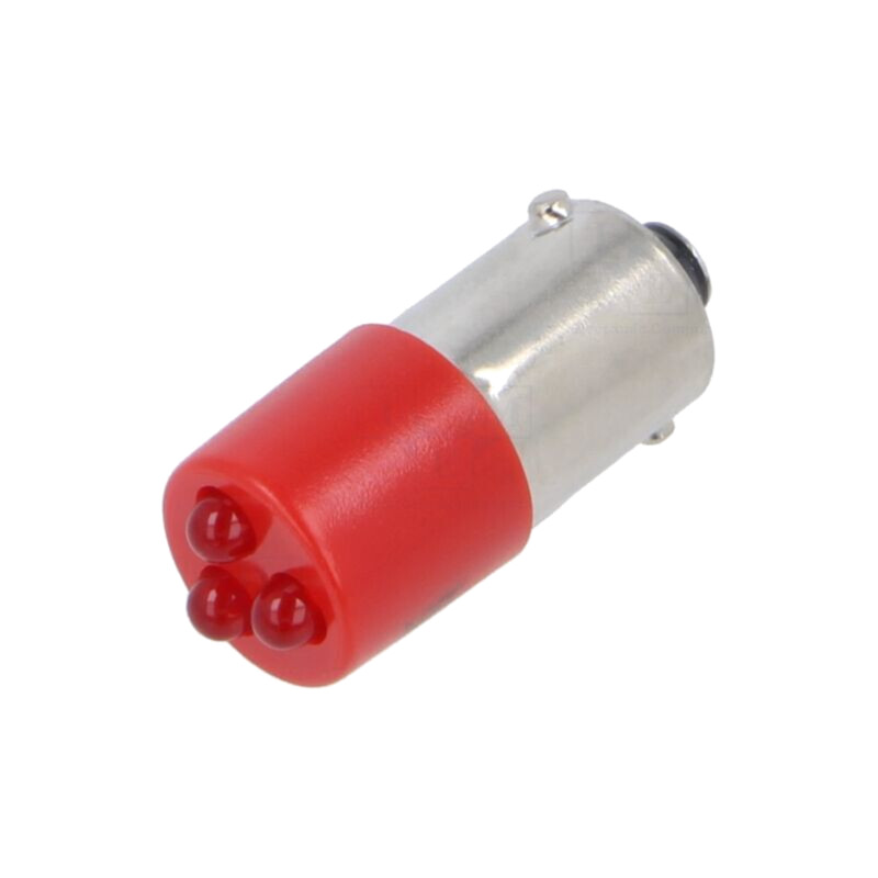 Lampă LED; roşie; BA9S,T10; 230VAC; plastic; -20÷60°C Lampă LED; roşie; BA9S,T10; 230VAC; plastic; -20÷60°C