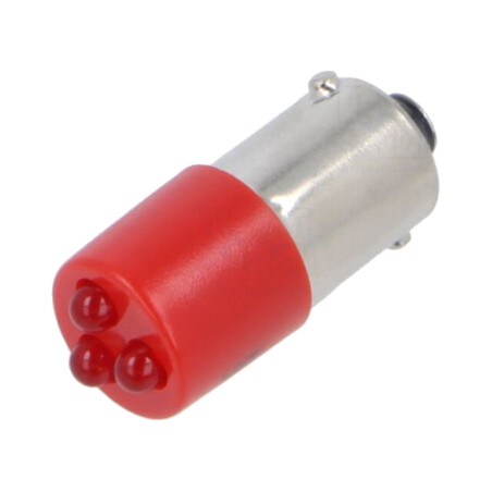 Lampă LED; roşie; BA9S,T10; 230VAC; plastic; -20÷60°C