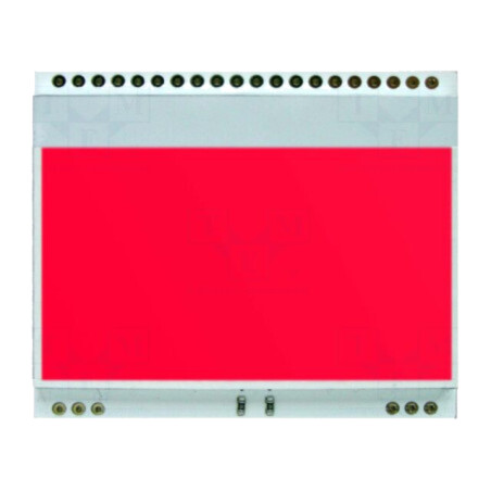 Iluminare de fundal; LED; 55x46x3,6mm; roşie
