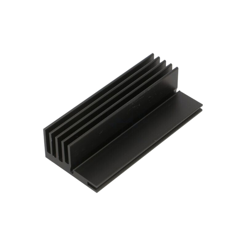 Radiator: extrudat; cu aripioare; neagră; L: 100mm; W: 25mm; H: 45mm Radiator: extrudat; cu aripioare; neagră; L: 100mm; W: 25mm; H: 45mm