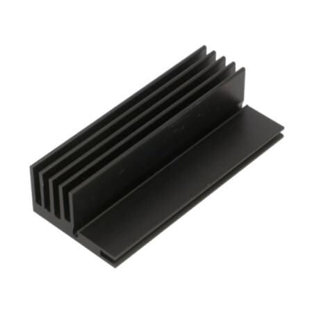 Radiator: extrudat; cu aripioare; neagră; L: 100mm; W: 25mm; H: 45mm