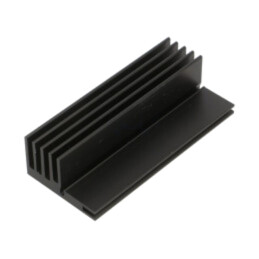 Radiator: extrudat; cu aripioare; neagră; L: 100mm; W: 25mm; H: 45mm