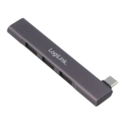 Hub USB; USB A soclu x4,USB C mufă; USB 2.0,USB 3.2; PnP; gri