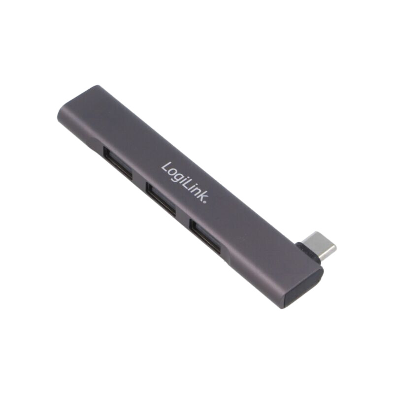 Hub USB; USB A soclu x4,USB C mufă; USB 2.0,USB 3.2; PnP; gri
