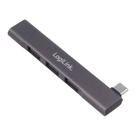 Hub USB; USB A soclu x4,USB C mufă; USB 2.0,USB 3.2; PnP; gri
