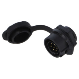 Conector: circular; soclu; tată; 02; 5A; 250V; PIN: 7; IP67; drept