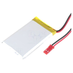 Acumul: Li-Po; 3,7V; 1350mAh; cabluri,contector JST SYR-02T