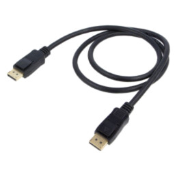 Cablu; DisplayPort mufă,din ambele părţi; PVC; Lung: 1m; negru
