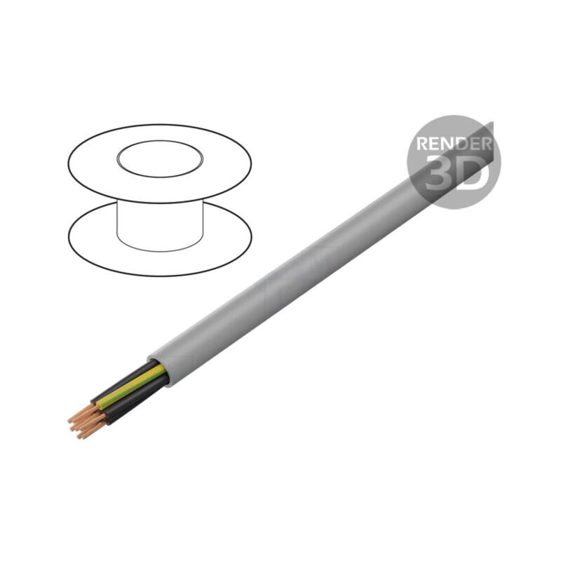 Cablu; MEGAFLEX®500; 7G0,5mm2; neecranat; 300V,500V; Cu; litat; gri Cablu; MEGAFLEX®500; 7G0,5mm2; neecranat; 300V,500V; Cu; litat; gri