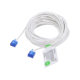 Patch cord; RJ45 mufă,din ambele părţi; U/UTP; 6a; litat; Cu; alb