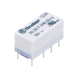 Releu: electromagnetic; DPDT; Ubobină: 6VDC; Icontacte max: 3A