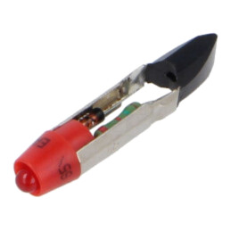 Lampă LED; roşie; T5,5; 24VDC; 24VAC; Nr.diode: 1