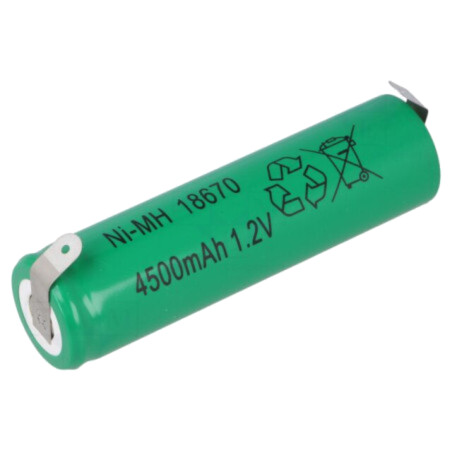 Acumul: Ni-MH; 4/3A,4/3R23; 1,2V; 4500mAh; urechi pentru lipire