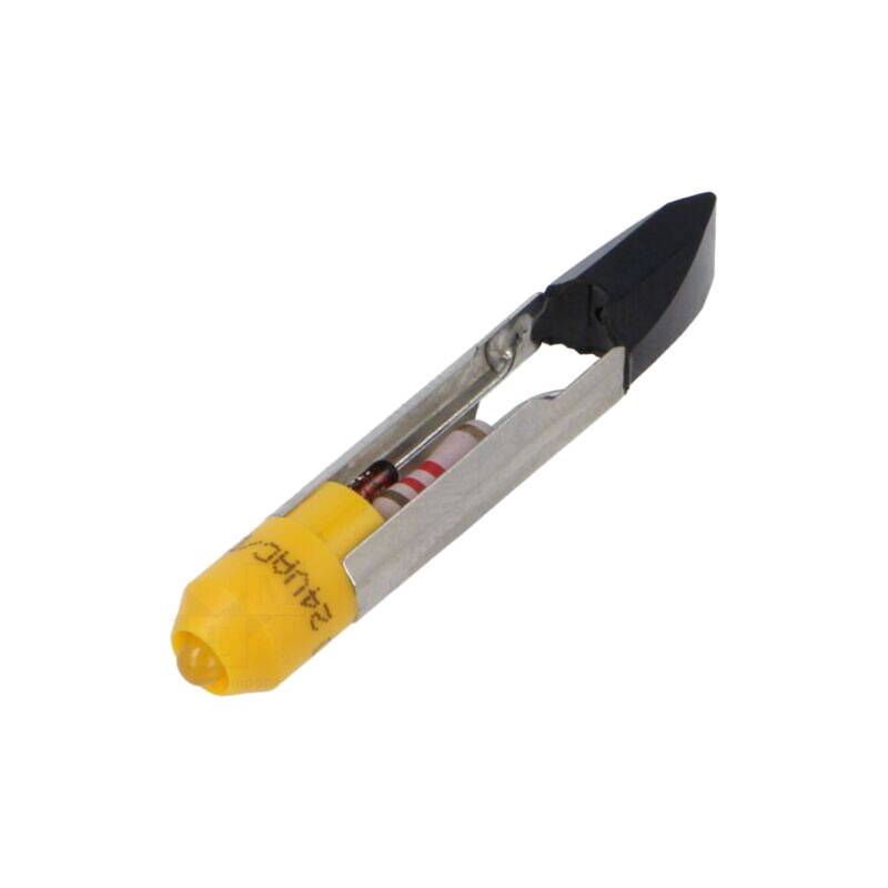 Lampă LED; galbenă; T6,8; 24VDC; 24VAC; Nr.diode: 1