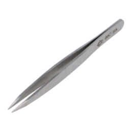 Pensetă; 105mm; pt.lucrări de precizie; Formă capăt vârf: plată