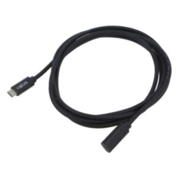 Cablu; High Speed,USB 2.0; USB C soclu,USB C mufă; 2m; negru; PVC