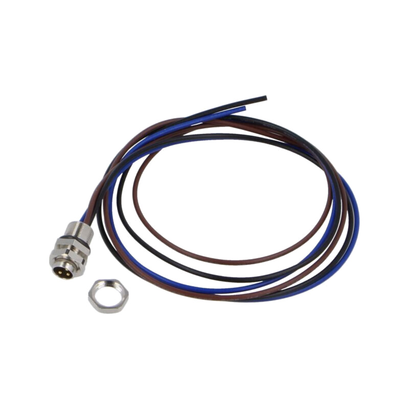 Conector: M8; soclu; tată; 48V; 4A; PIN: 3; IP67; cabluri; 0,34mm2 Conector: M8; soclu; tată; 48V; 4A; PIN: 3; IP67; cabluri; 0,34mm2