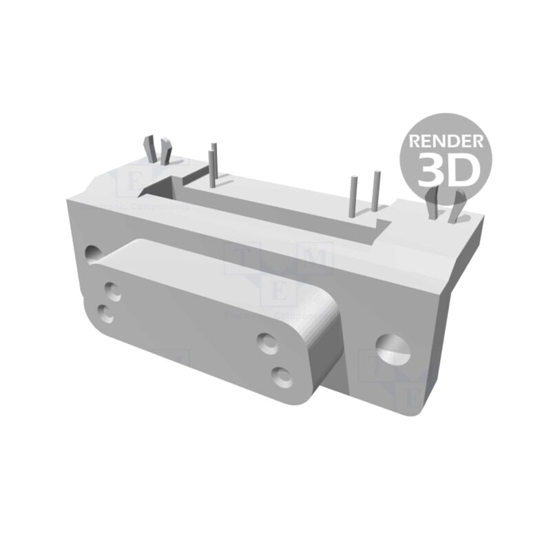 D-Sub; PIN: 15; soclu; mamă; pentru PCB; în unghi 90°; THT; M3