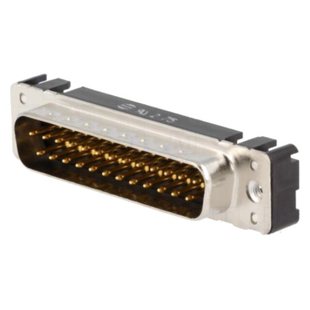 D-Sub; PIN: 25; soclu; tată; pentru PCB; drept; THT; UNC 4-40