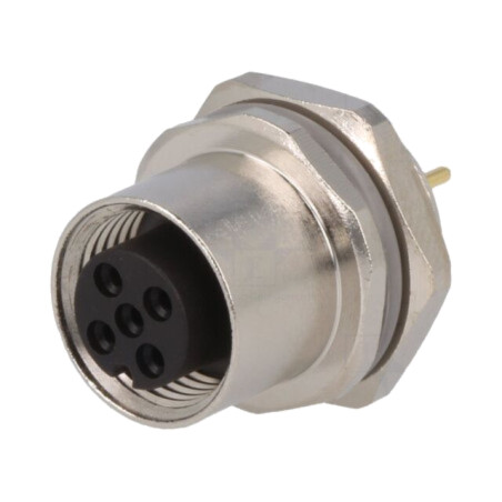 Conector: M12; soclu; PIN: 3; mamă; 250V; drept; IP67; THT; 4A