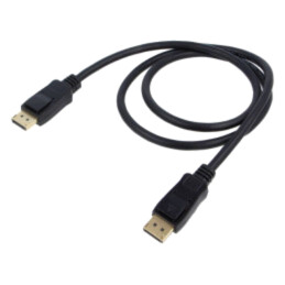 Cablu; DisplayPort mufă,din ambele părţi; PVC; Lung: 1m; negru