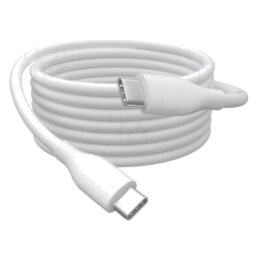 Cablu; USB 2.0; USB C mufă,din ambele părţi; nichelat; 1m; alb