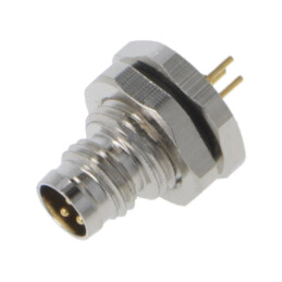 Conector: M8; soclu; tată; 48V; 4A; PIN: 3; IP67; THT