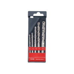 Set de burghie; pentru beton; cutie din plastic; 5buc.