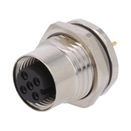 Conector: M12; soclu; PIN: 3; mamă; 250V; drept; IP67; THT; 4A