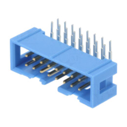 Conector: IDC; soclu; tată; PIN: 16; în unghi 90°; THT; 2,54mm; 2x8