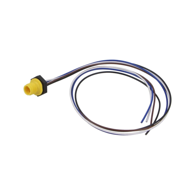 Conector: M12; soclu; tată; 4A; 250V; PIN: 4; IP67; drept; cabluri