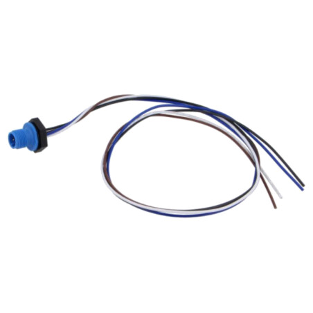 Conector: M12; soclu; tată; 4A; 250V; PIN: 4; IP67; drept; cabluri