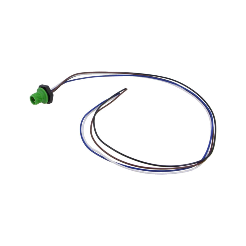 Conector: M12; soclu; tată; 4A; 250V; PIN: 4; IP67; drept; cabluri