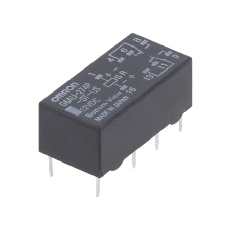 Releu: electromagnetic; DPDT; Ubobină: 12VDC; Icontacte max: 2A