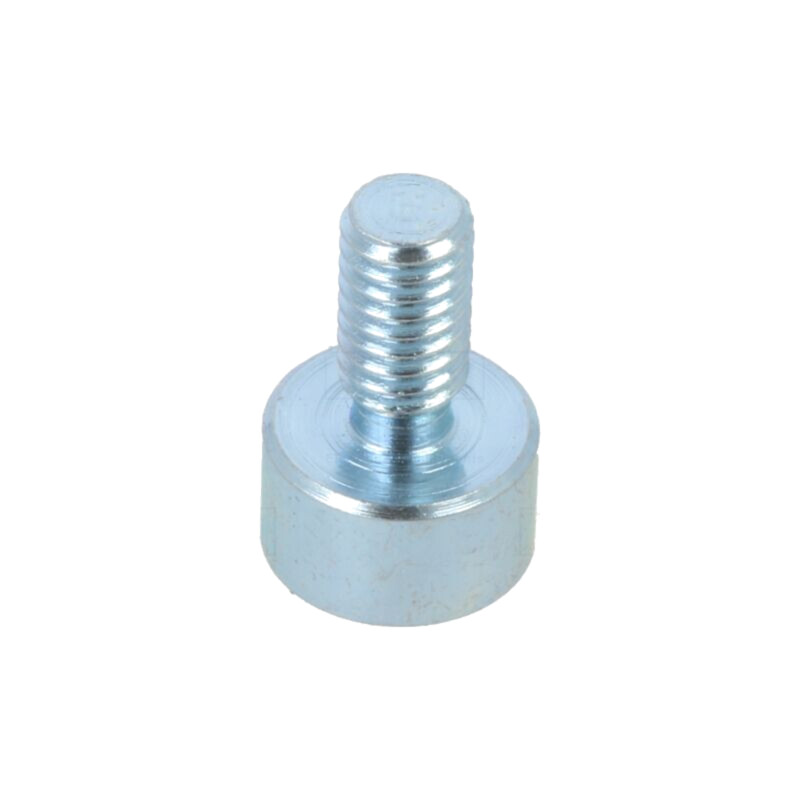 Magnet: fix; neodim; 13N; Ø: 8mm; H: 4,5mm; oţel; Lungime tijă: 8mm