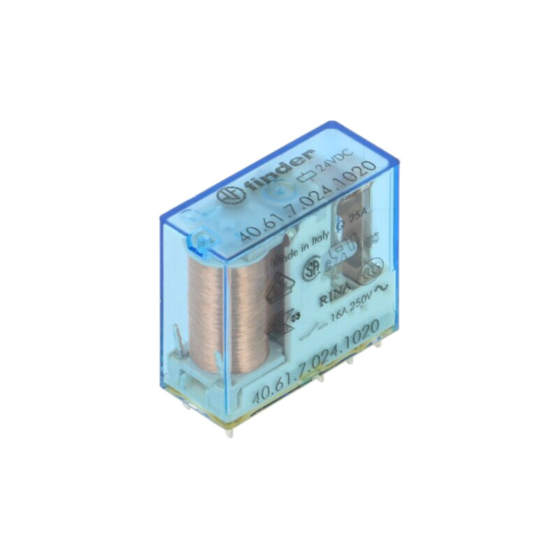 Releu: electromagnetic; SPDT; Ubobină: 24VDC; 16A; 16A/250VAC Releu: electromagnetic; SPDT; Ubobină: 24VDC; 16A; 16A/250VAC