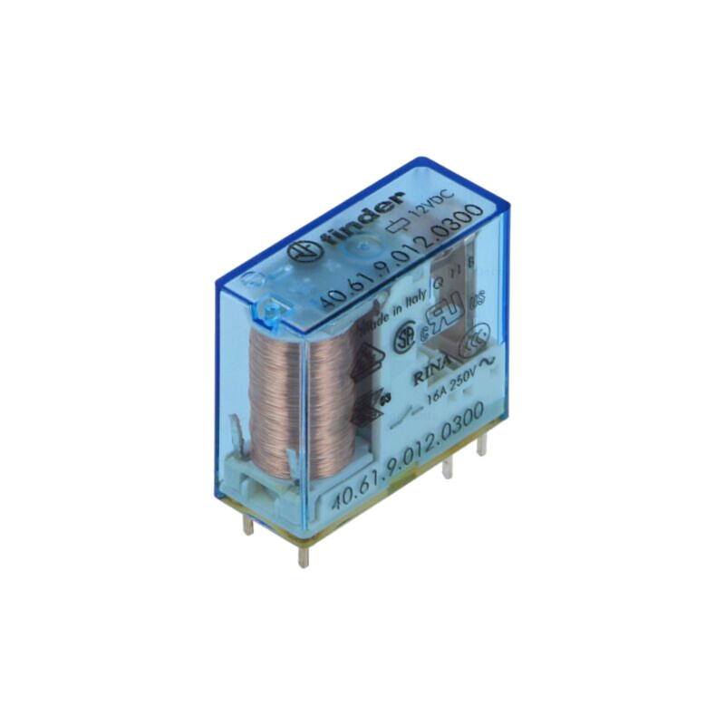 Releu: electromagnetic; SPST-NO; Ubobină: 12VDC; 16A; 40.61; 220Ω