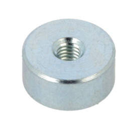 Magnet: fix; neodim; 19N; Ø: 10mm; H: 4,5mm; oţel; Lung.filet: 1,5mm