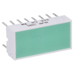 LED afişaj; verde; Lentilă: difuză,verde; λd: 567nm; 22÷100mcd