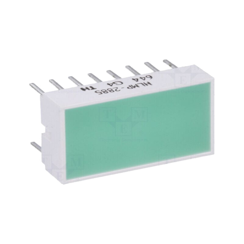 LED afişaj; verde; Lentilă: difuză,verde; λd: 567nm; 22÷100mcd