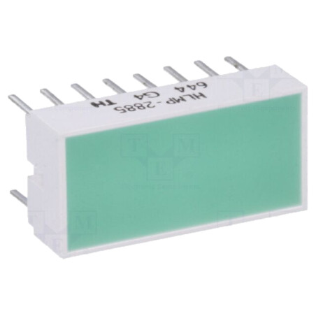LED afişaj; verde; Lentilă: difuză,verde; λd: 567nm; 22÷100mcd