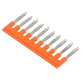 Punte de conectare; Entrelec; portocalie; piste: 10; 6mm