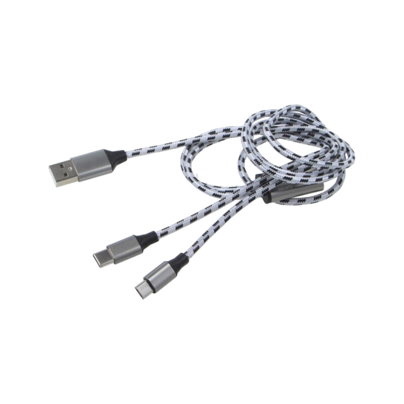 Cablu; High Speed,USB 2.0; nichelat; 1,2m; alb; textilă