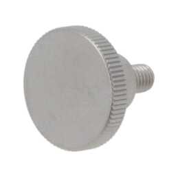 Buton de reglare; Ø: 20mm; Filet ext: M5; 8mm; H: 11,5mm; moletată