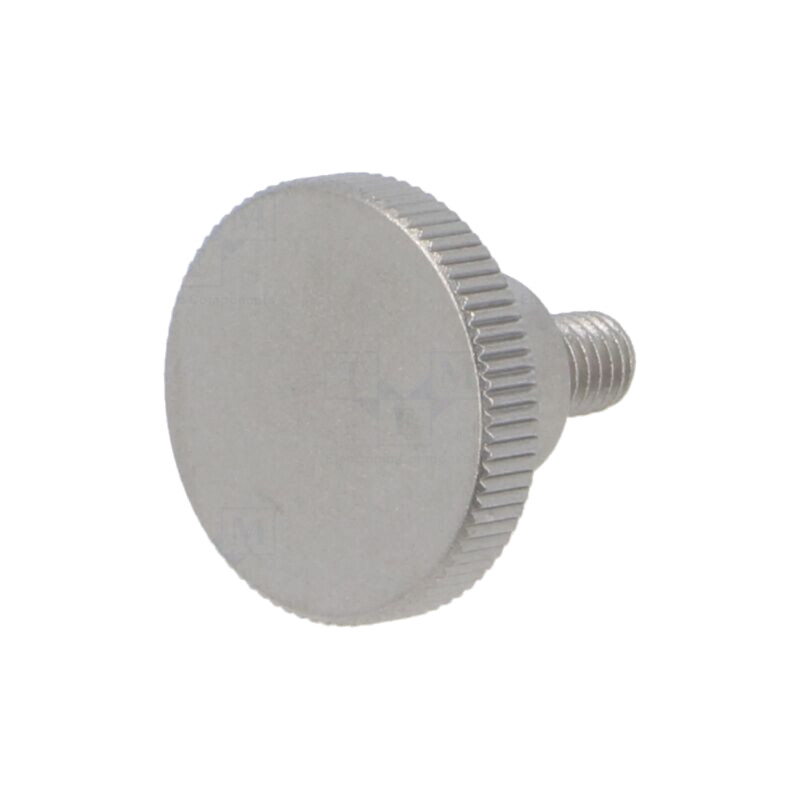 Buton de reglare; Ø: 20mm; Filet ext: M5; 8mm; H: 11,5mm; moletată